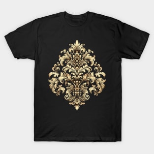 Damask style gold pattern T-Shirt